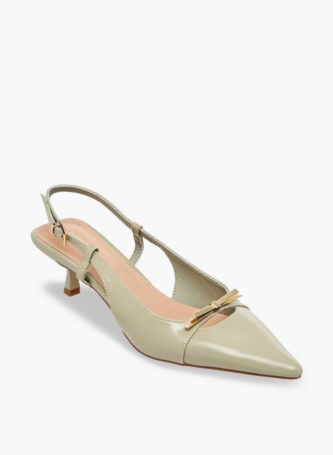 Flora Bella By Shoexpress Women Pointed Toe Kitten Heel Shoes - Image 2