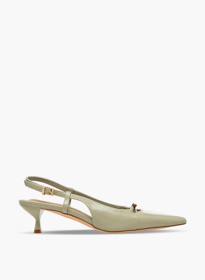 Flora Bella By Shoexpress Women Pointed Toe Kitten Heel Shoes - Image 1