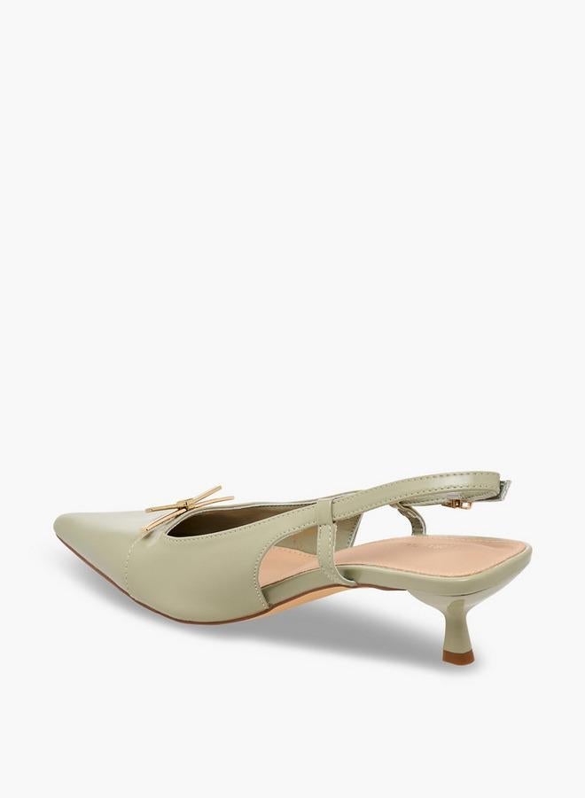 Flora Bella By Shoexpress Women Pointed Toe Kitten Heel Shoes - Image 5