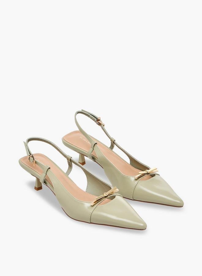 Flora Bella By Shoexpress Women Pointed Toe Kitten Heel Shoes - Image 3