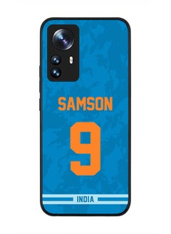 Stylizedd Rugged Black Edge Case for Xiaomi 12 Pro, Slim fit Soft Case Flexible Rubber Edges Thin Cover - Player Name - Sanju Samson, Jersey Number- 9  - Image 1