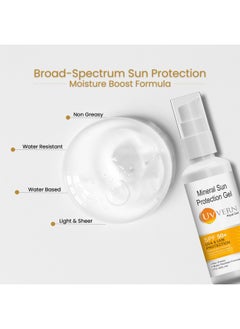Generic UV- VERN Sunscreen Lotion SPF 50 Lightweight, No White Cast, Broad Spectrum PA ++,UVA-UVB Protection, Acne Safe| For Men & Women (60GM)  - Image 4
