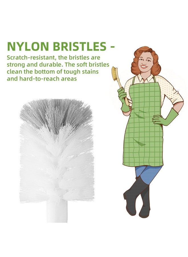SUBEKYU Bottle Brush, Baby Bottle Brush with Nipple and Straw Cleaner Set, Gray+ White (Gray+ White 5P) - Image 2