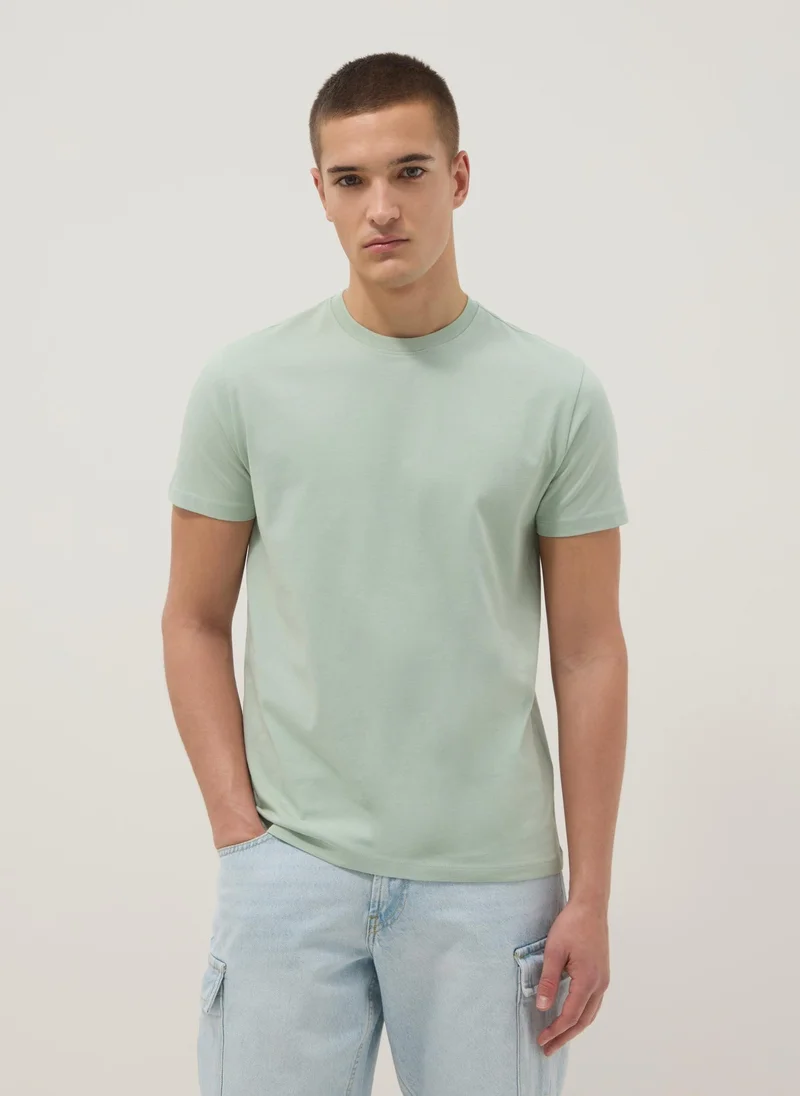 Ovs OVS Green Pure Cotton Short-Sleeve T-Shirt