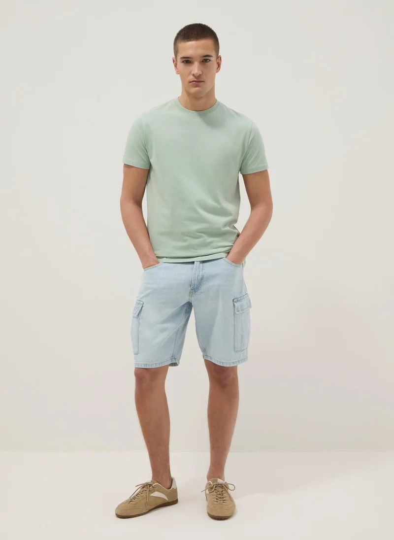 Ovs OVS Green Pure Cotton Short-Sleeve T-Shirt