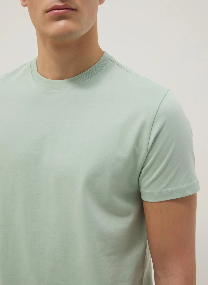 Ovs  OVS Green Pure Cotton Short-Sleeve T-Shirt for Men | Best Price UAE