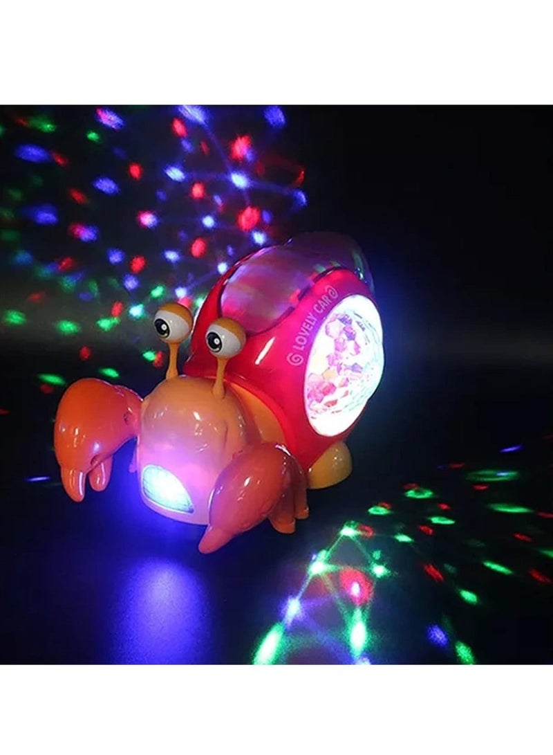 Crawling Crab Toy, Interactive Walking Dancing Toy with Music Sounds  Lights, Automatically Avoid Obstacles, Moving Toddler Toys for Kids Infants, Musical Light up Toys for Babies, Toddlers - Image 5