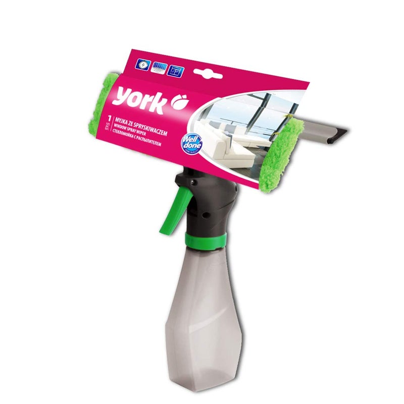 York Spray Wiper 3 in 1 Combo with Squeegee Wiper and Liquid Bottle Lint and Streak Free Lightweight Design for Easy Cleaning Dry and Wet Surfaces Windows Tiles Mirrors 084040_Y - Image 5