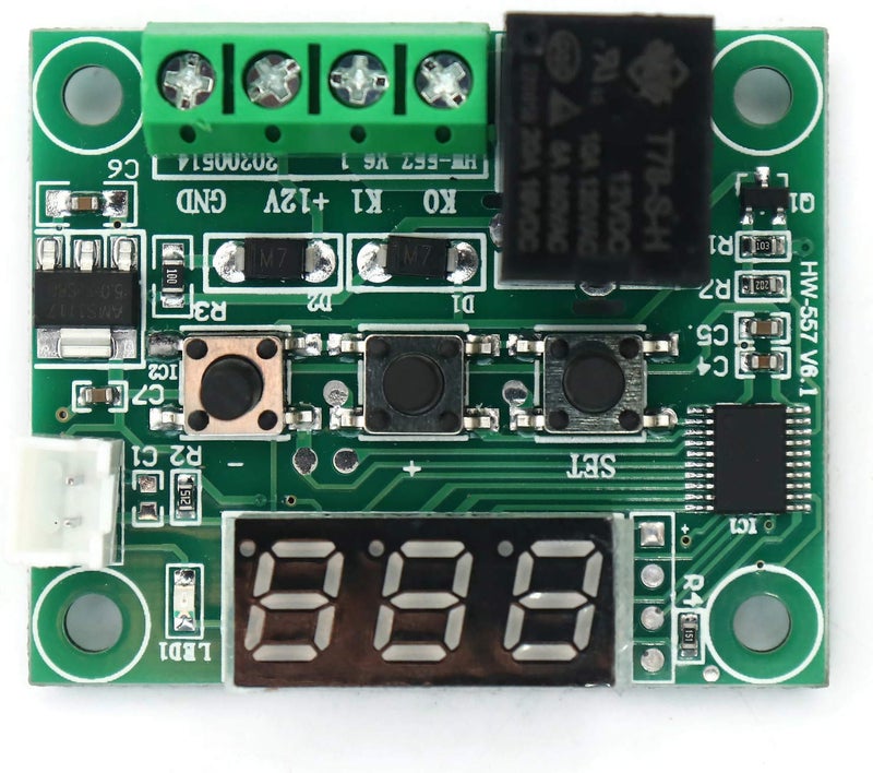 Electronicspices W1209 12V DC Digital Temperature Controller Board Micro Digital Thermostat -50-110°C Electronic Temperature Module - Image 2