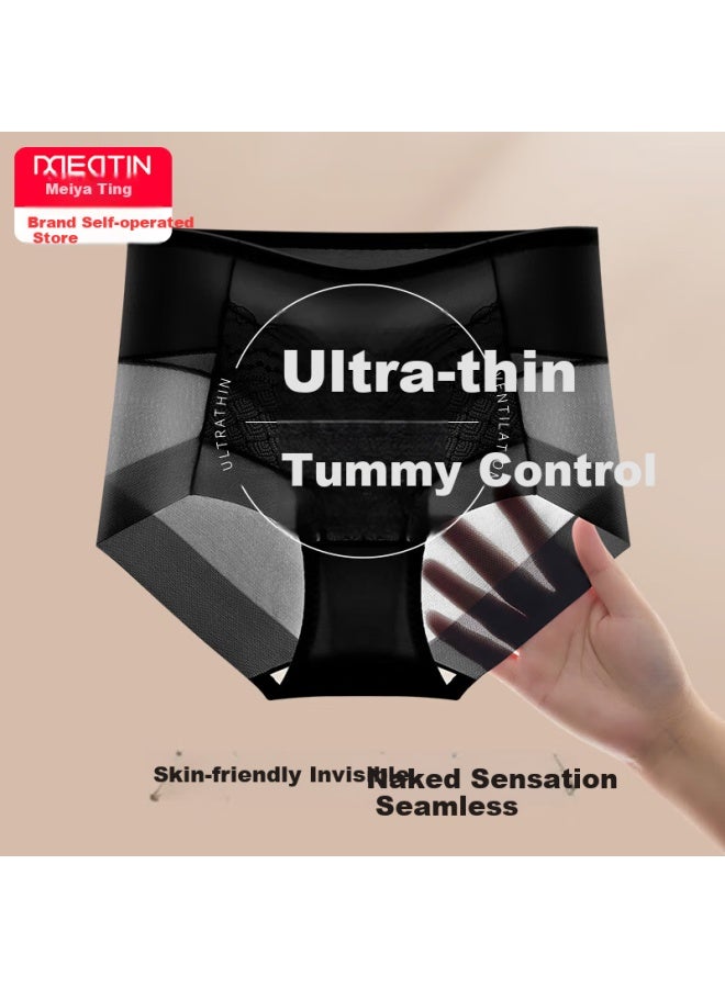 Mei Ya Ting Meiyating Lace Panties For Women, Seamless, Thin Summer Style, Mid To High Waist, Tummy Control Lifting, Breathable, Tummy-slimming, Base Layer Triangle Briefs - Image 1