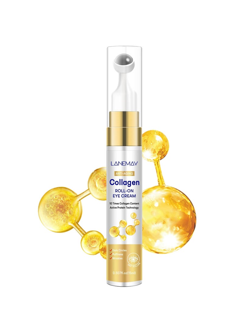 LANEMAY Collagen Eye Cream Anti Wrinkle Serum Reduce Fine Lines Firm Skin Moisturizing Eye Essence - Image 1