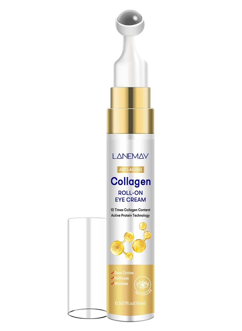 LANEMAY Collagen Eye Cream Anti Wrinkle Serum Reduce Fine Lines Firm Skin Moisturizing Eye Essence - Image 3