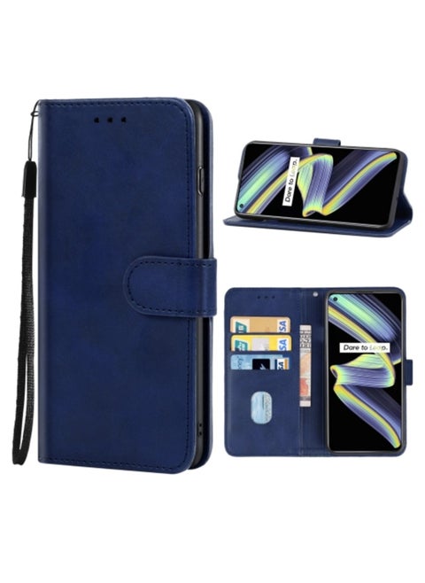Case For OPPO Realme X7 Max 5G Leather Phone Cover Blue