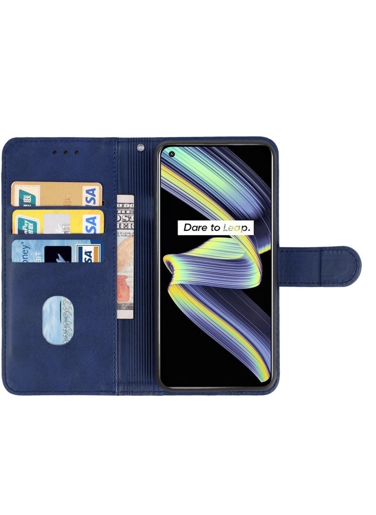 Case For OPPO Realme X7 Max 5G Leather Phone Cover Blue