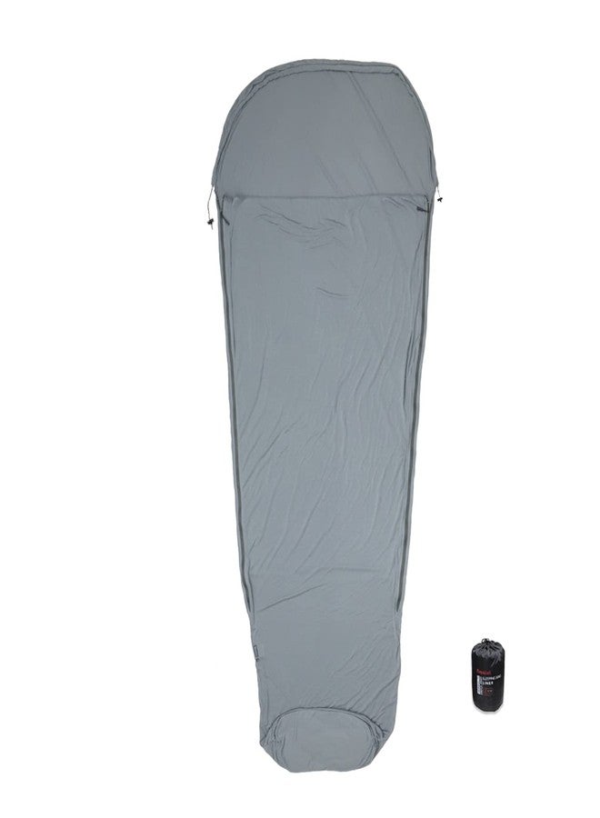 BROWINT Thermolite Sleeping Bag Liner with Zippers for Cold Weather, Lightweight Mummy with Hood & Rectangular Sleep Sack for Adult, Adds Warmth, Thermal Travel Liner, All Season - Image 1