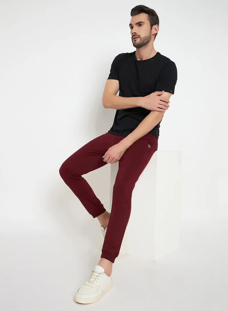 John Players John Players Joggers in Wine Color - Cotton