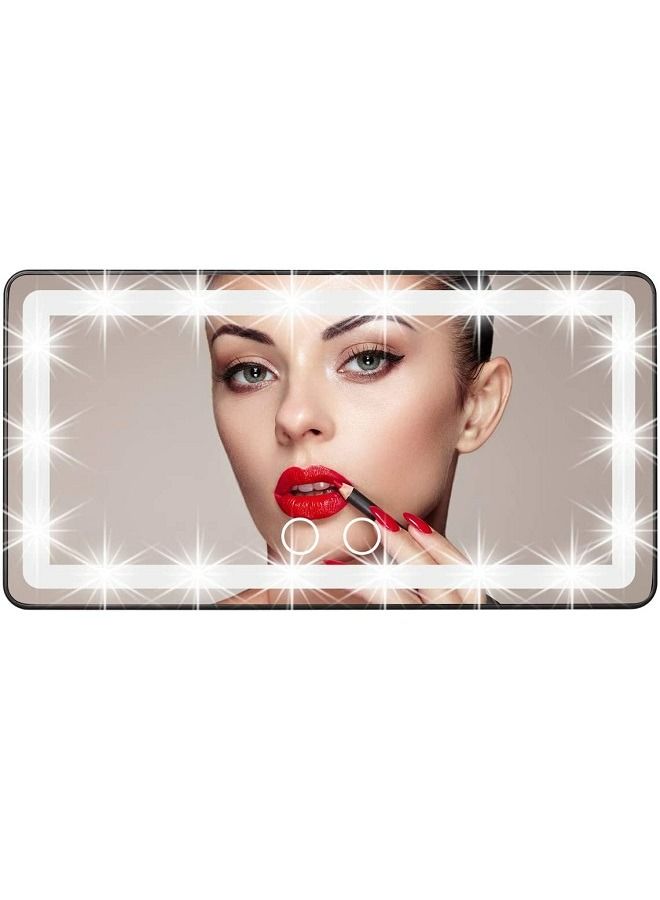 ماكدو مرآة ماكياج السيارة مرآة واقي من الشمس مع ضوء LED ملحق ضوء سيارة ماكياج مرآة ماكياج قابلة لإعادة الشحن - Image 1