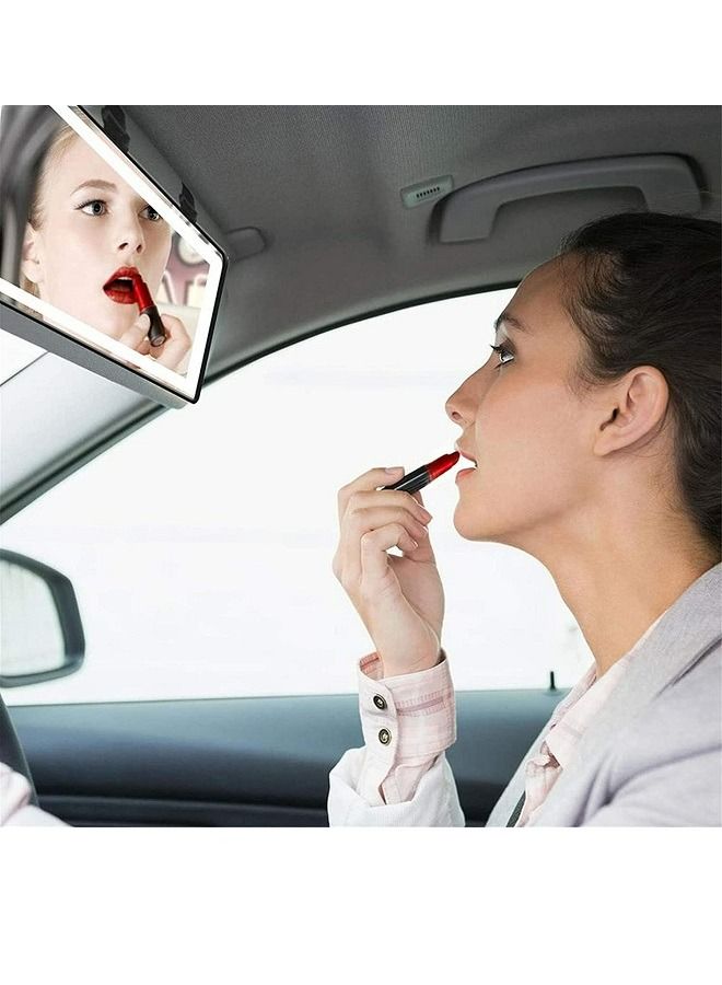 ماكدو مرآة ماكياج السيارة مرآة واقي من الشمس مع ضوء LED ملحق ضوء سيارة ماكياج مرآة ماكياج قابلة لإعادة الشحن - Image 2