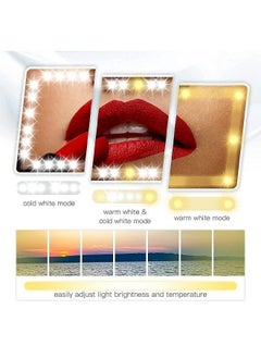 McDou Car makeup mirror sun visor mirror with LED light supplement light car makeup rechargeable makeup mirror  - Image 4