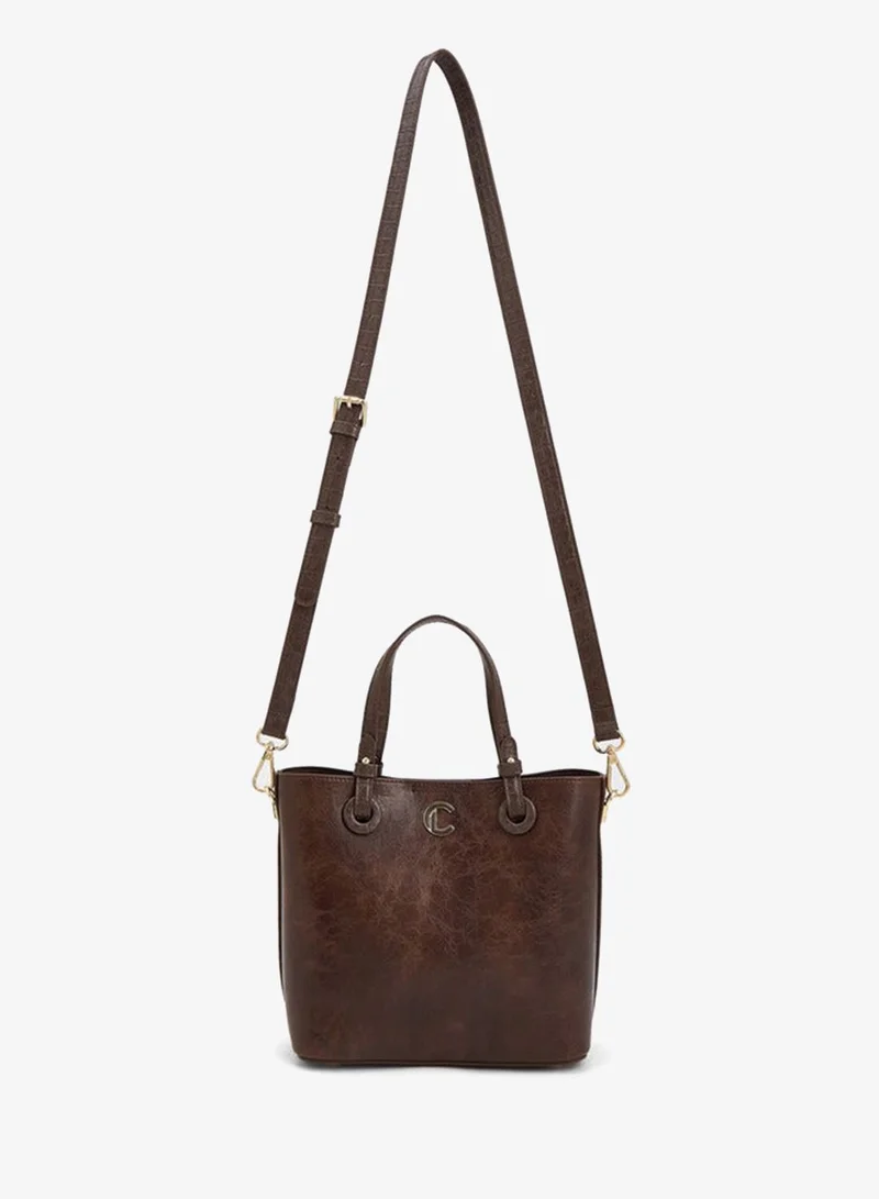 لو كونفورت Textured Tote Bag With Adjustable Strap