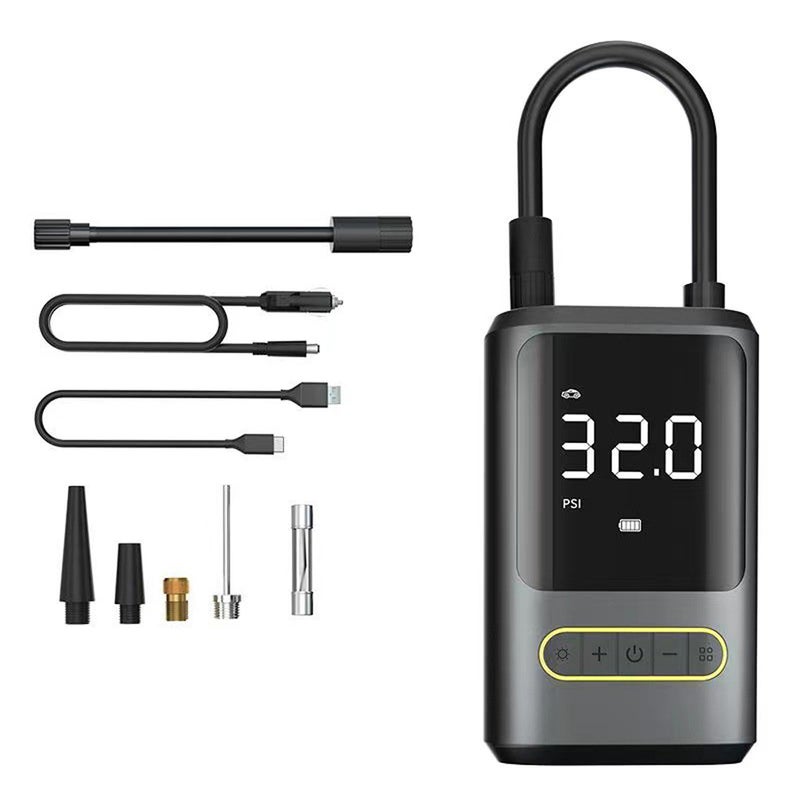 Mini Car Air Pump 150PSI Corded & Cordless Air Compressor Portable Electric Tire Inflator with LED Light Auto-Off Function for Car Motorcycle Bicycle Tires Balls - Image 1
