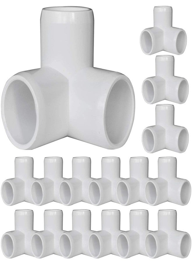 DMAKS GALAXY Heavy Duty 1/2 Inch 3 Way UPVC Pipe Tee Corner Fittings, Furniture Grade for Building UPVC Furniture, Greenhouse, Shed, Pipe Fittings, Tent Connection Pipe (Pack of 10 Pieces) - Image 1