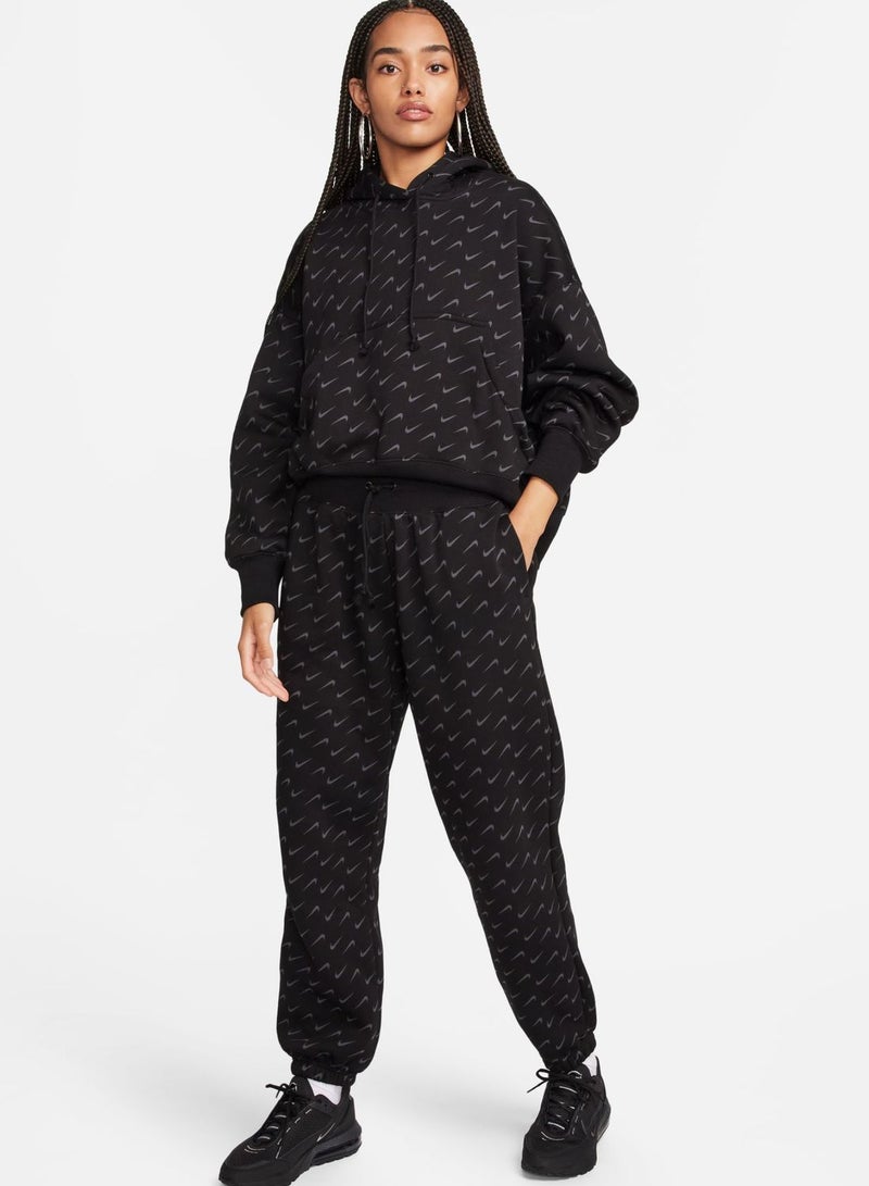 Nike Nsw Phoenix Fleece Oversized All Over Printed Pants - Image 5