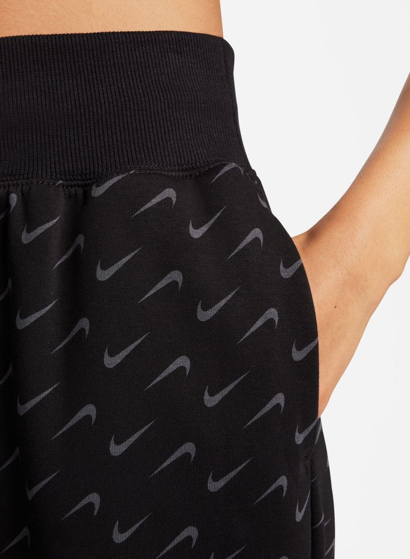 Nike Nsw Phoenix Fleece Oversized All Over Printed Pants - Image 3