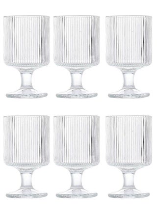 High Borosilicate Glass Set, Set Of Six, Stripe Relief Goblet, 250ML For Coffee Tea Cold Drinks - pzsku/Z8C8AF412969F29495FBEZ/45/1741860348/23191824-bd85-4324-af57-1902fe4d38d9