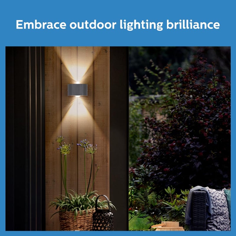 PHILIPS 10W Round decorative Wall Light | Lucent Outdoor Wall Light for Decoration | Colour : Warm White, Pack of 1 - Image 4