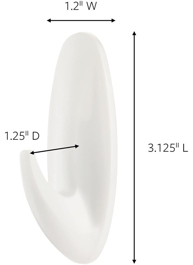 Command Command Designer Medium Hooks White color, 2 hooks + 4 strips/pack  - Image 2