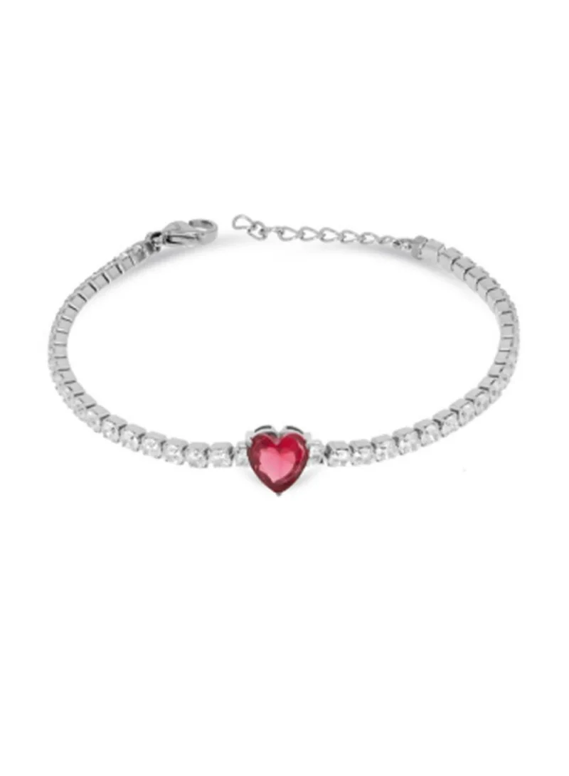 Liu Jo Liu Jo Tennis Red Stone Silver Bracelet - LJ2444