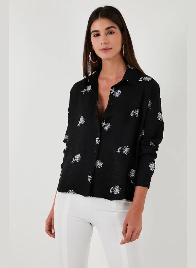 ليلا قميص نسائي ليلا مطبوع بمقاس عادي