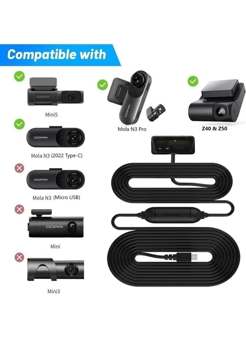 ddpai - DDPAI OBD Intelligent Hardwire Kit for DDPAI Z50 & N3 Dash Cam Easy to install Safe & Convenient  Intelligent Recognition Compatible with Electric Cars Easy installation - Image 1