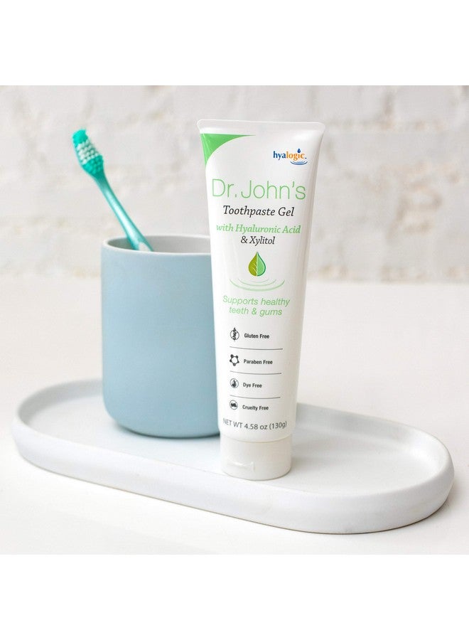 هالوجيك جل معجون الأسنان الطبيعي هيالوجيك دكتور جونز (عبوة من قطعتين) مع حمض الهيالورونيك HA وإكسيليتول - يدعم صحة الأسنان واللثة - تبييض لطيف بنكهة النعناع المنعش، مناسب للنباتيين (130 غرام/4.58 أونصة) - Image 3