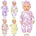 K. T. Fancy KT Fancy 5 Sets Baby Doll Accessories and Baby Doll Clothes with Butterfly Headbands for 1418 Inch Dolls10 Pcs in Total - Image 2