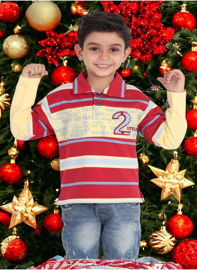 Boys' Polo Shirt for 5-Year-Olds - 2024 Trends - High-Quality Fabric - Super Soft Materials - Printed in Vibrant and Attractive Colors to Add a Unique Touch to Your Child's Look in 2024