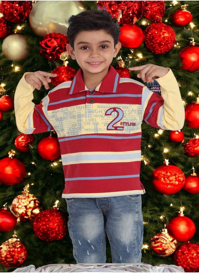 Boys' Polo Shirt for 5-Year-Olds - 2024 Trends - High-Quality Fabric - Super Soft Materials - Printed in Vibrant and Attractive Colors to Add a Unique Touch to Your Child's Look in 2024