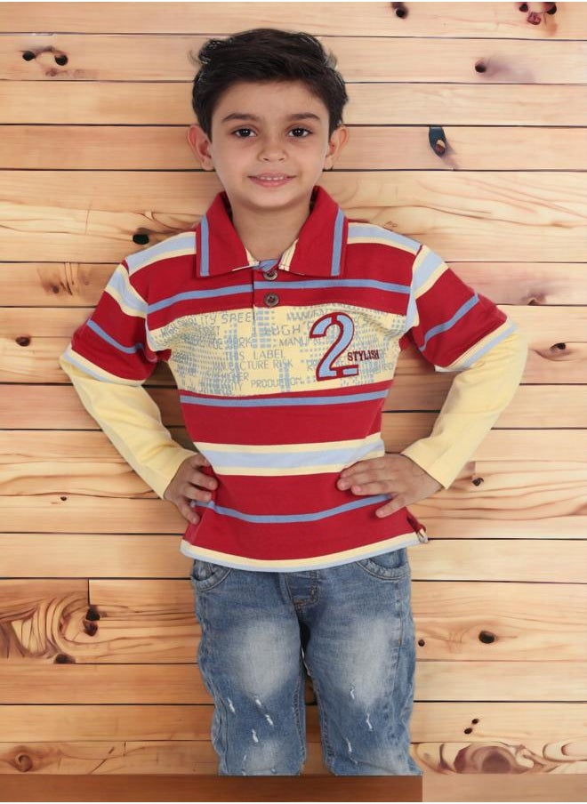 Boys' Polo Shirt for 5-Year-Olds - 2024 Trends - High-Quality Fabric - Super Soft Materials - Printed in Vibrant and Attractive Colors to Add a Unique Touch to Your Child's Look in 2024