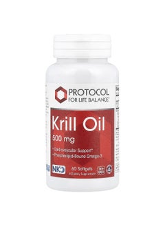 Protocol For Life Balance Protocol for Life Balance, Krill Oil, 500 mg, 60 Softgels  - Image 1