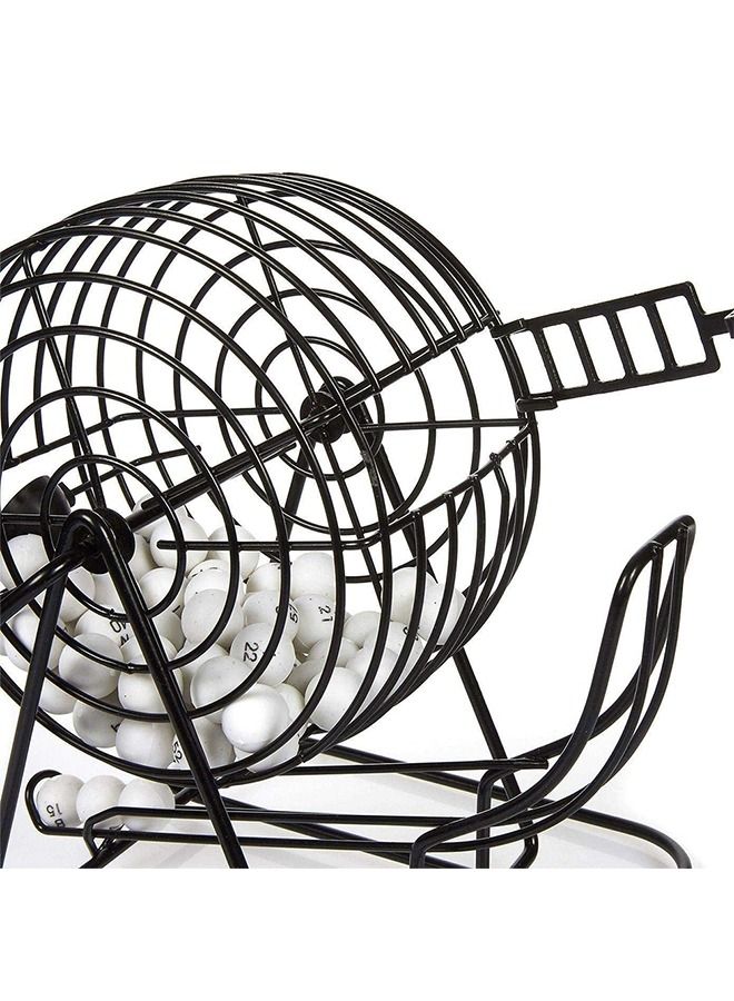 URbazaar Complete Bingo Lotto Game Set with 8 Inch Bingo Cage 75 Balls 18 Bingo Cards and 150 6 Color Mix Bingo Chips with a Bag Bingo Game Family Board Game Ideal for Large Groups - Image 5