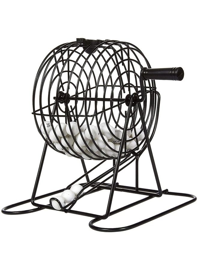 URbazaar Complete Bingo Lotto Game Set with 8 Inch Bingo Cage 75 Balls 18 Bingo Cards and 150 6 Color Mix Bingo Chips with a Bag Bingo Game Family Board Game Ideal for Large Groups - Image 3