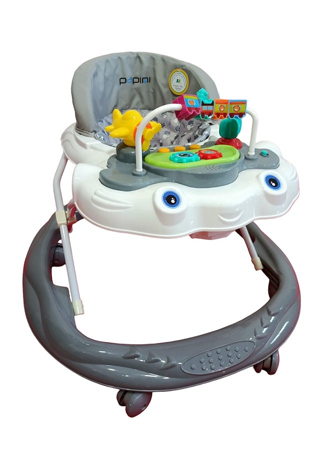 360 Degree Foldable Multifunctional Baby Walker - Grey - Image 2