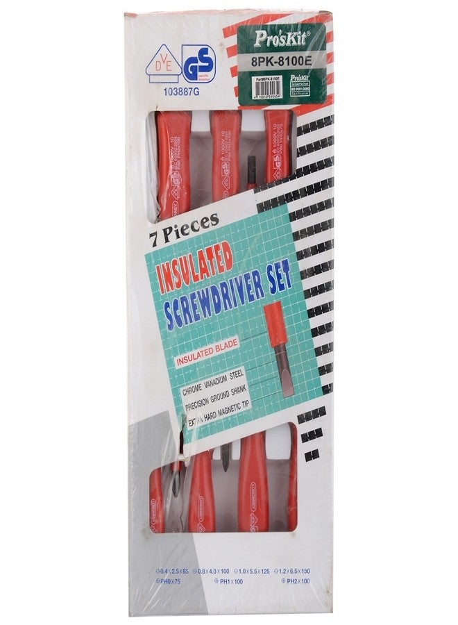 Proskit 8PK-8100E, Insulated Screwdriver Set (1000V) (Pack of 1)