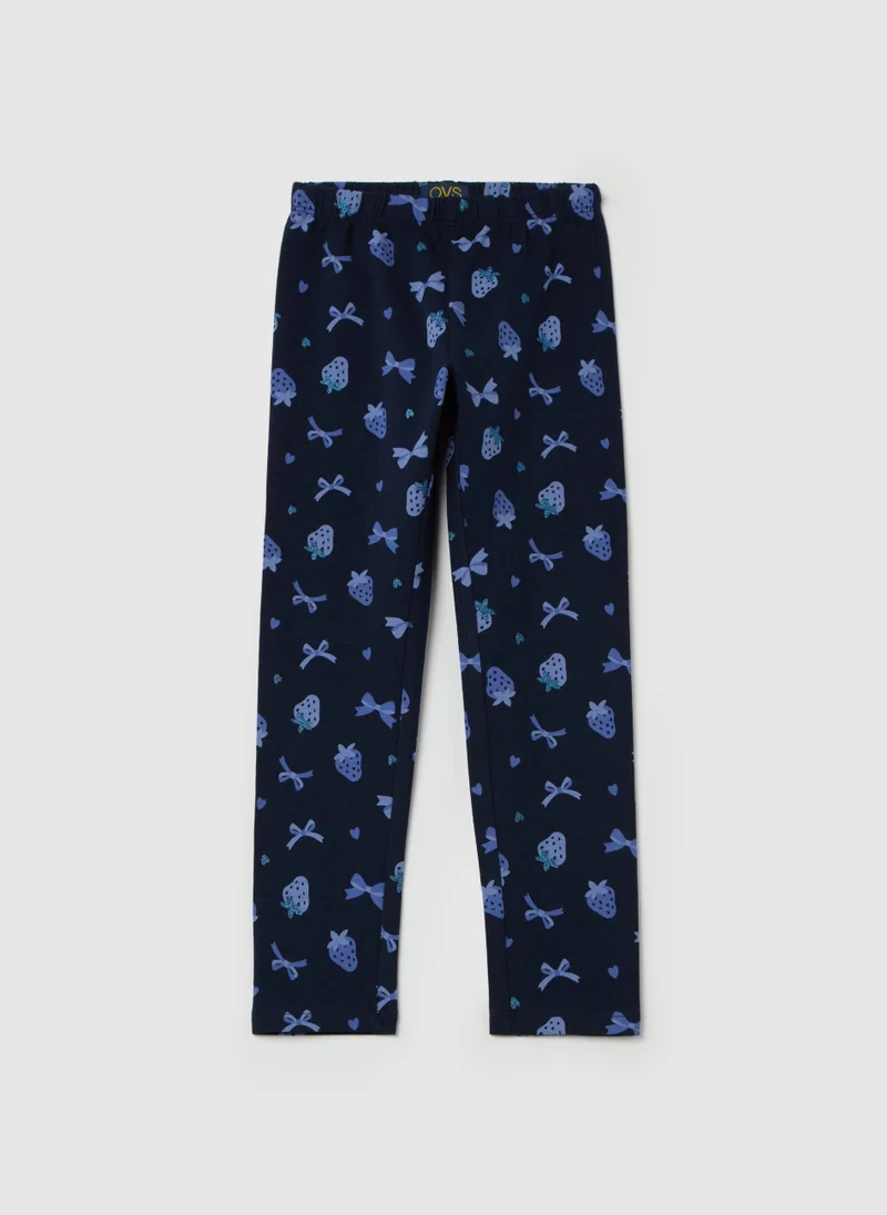 او في اس Stretch Cotton Leggings