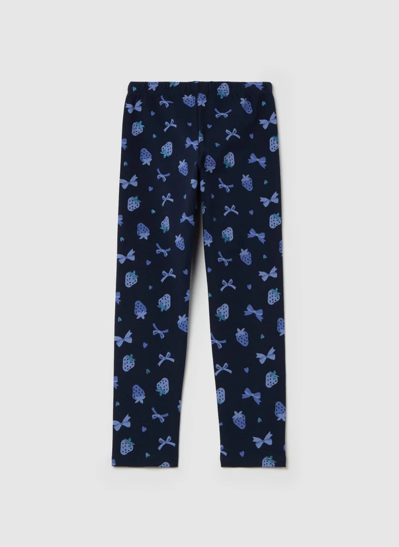 او في اس Stretch Cotton Leggings