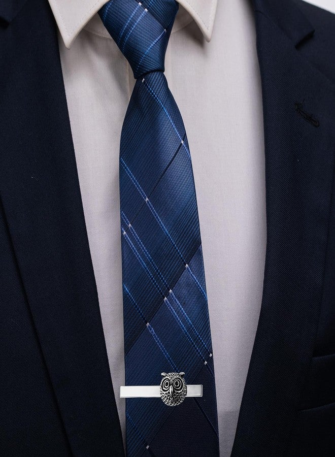 HAWSON Owl Tie Clips, Silver Skinny Tie Bar 2.2 Inch, Unique Animal Gifts for Men, Library, Wedding, Shirts, Suits - Image 3