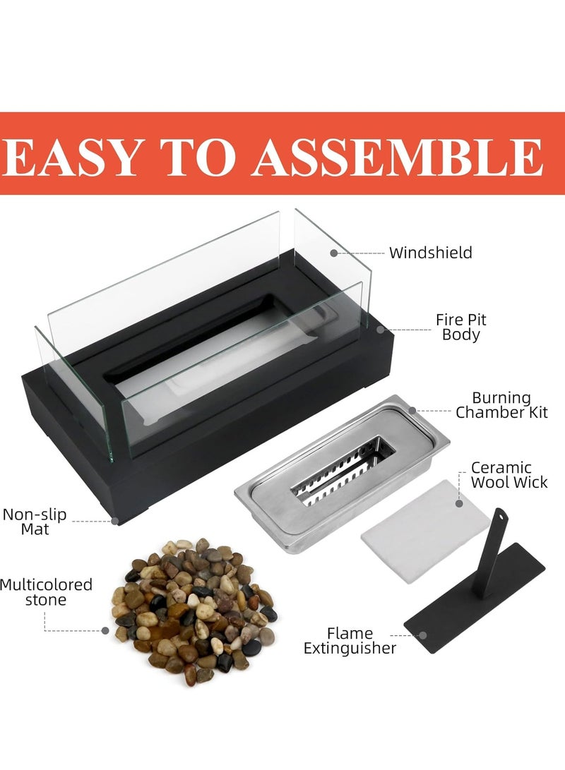 Generic Table Fireplace - Small Stainless Steel Table Fireplace with Pebbles for Safer Dinners, S’mores Machine - Portable Mini Campfire for Indoors and Outdoors - Gift Idea  - Image 2