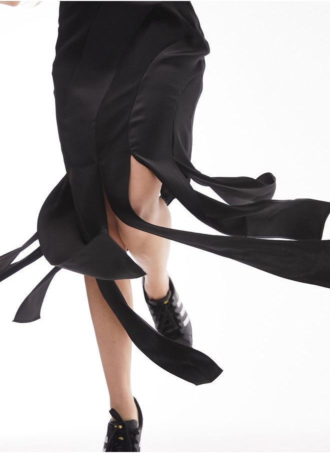 TOPSHOP - High Waist Slit Maxi Skirt - Image 1