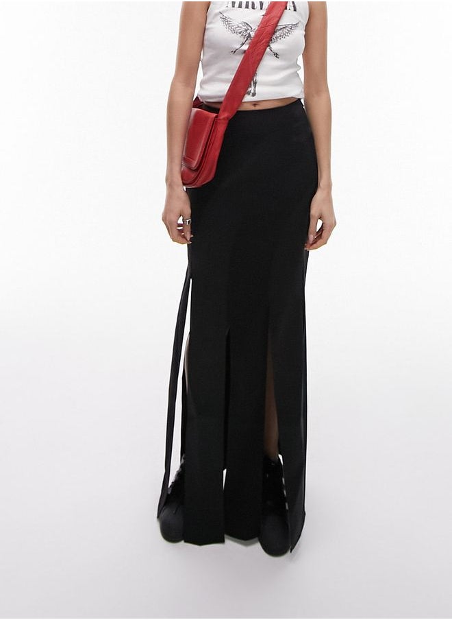 TOPSHOP - High Waist Slit Maxi Skirt - Image 1